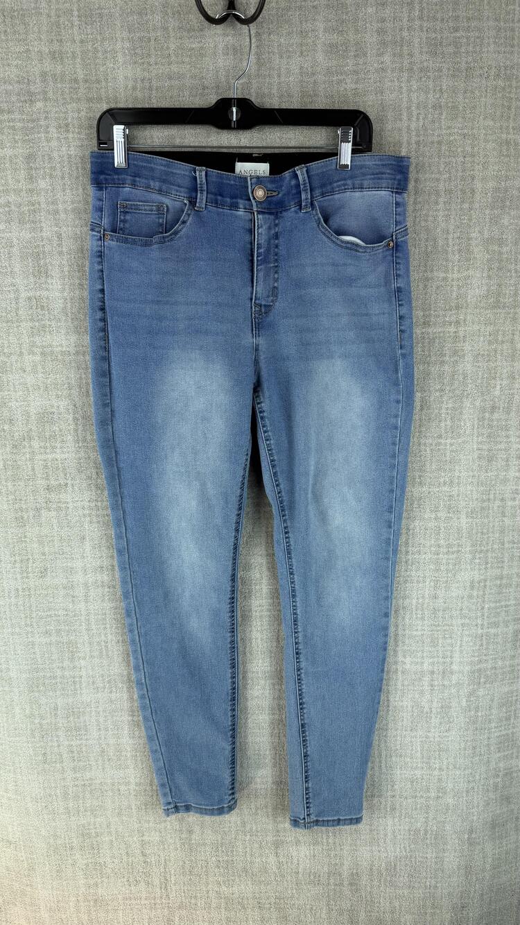 Angels Jeans Womens 10/30 Blue Skinny Extra-Slim Stretch Pockets Shaping